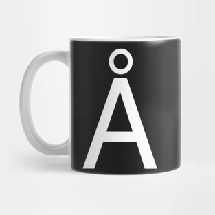 Helvetica Å in white Mug